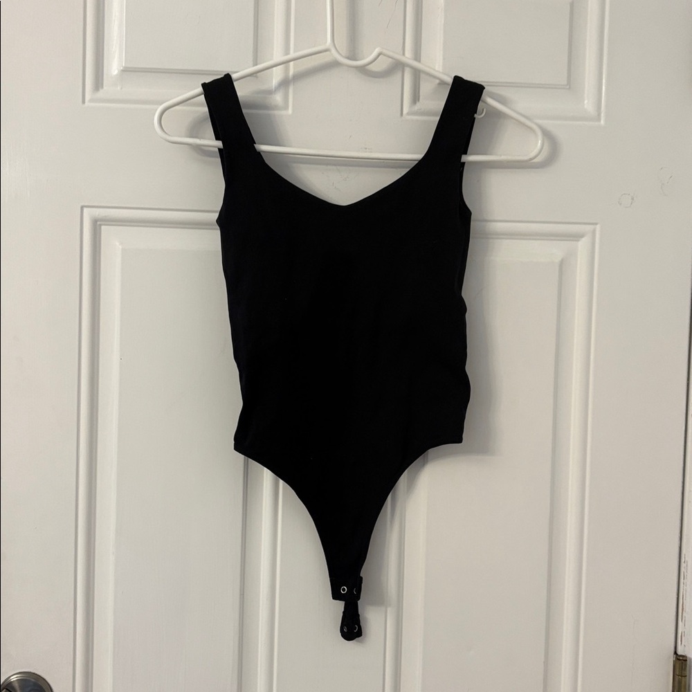 Free People intimately solid black sleeveless tank bodysuit sz XS/Small
